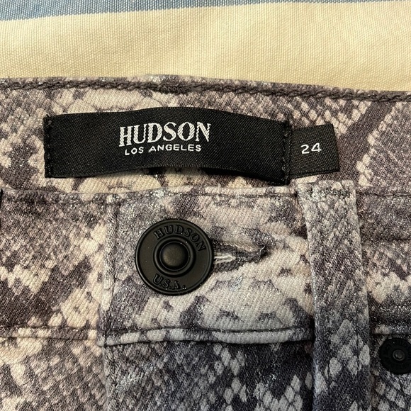 $5 for $25 Hudson Jeans Barbara High Rise Super Skinny Python Print size 24 - Picture 5 of 11